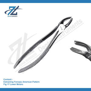 Forceps d'extraction motif américain Fig 17 molaires inférieures allemand haute qualité Starnderd ensemble d'instruments chirurgicaux dentaires Pakistan - Product Image 2