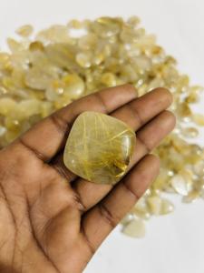 คุณภาพสูงเกรด AAA แร่ควอตซ์สีทองธรรมชาติอัญมณีหลวมสำหรับการทำเครื่องประดับทำหลุมอัญมณีขนาดตามสั่ง - Product Image 2