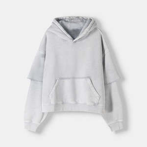 Sudaderas con Capucha Personalizadas de Forro Polar Grueso Bordadas para Invierno, Estilo Urbano, 100% Algodón, Diseño con Bolsillos, para Hombre, Venta al por Mayor - Product Image 1