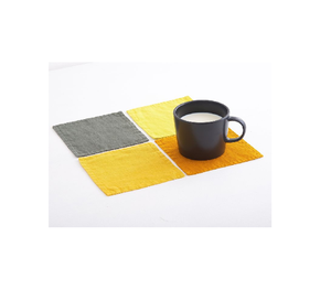 Dessous de verre en pierre de lin décoratif pour tasse Dessous de verre Monstera en forme d'or Accessoires de style pièce design avec vente - Product Image 5