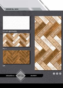 Azulejos de Metro de cerámica de estilo moderno efecto brillante 300x600mm tamaño 9 mm de espesor para baño cocina y pasillo hecho en India - Product Image 6