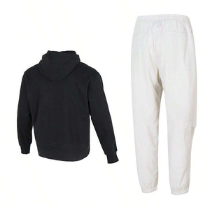 Conjuntos de Sudadera con Capucha y Pantalones Deportivos de Forro Polar Sólido Unisex Personalizados con Impresión de Logotipo, Etiqueta Privada OEM, Conjuntos de Sudadera B2B, Venta al por Mayor ODM - Product Image 2