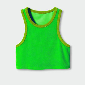 Camiseta Corta de Verano 2024 al por Mayor, Diseño Coreano, para Mujer, con Cuello, Color Sólido, Informal - Product Image 4