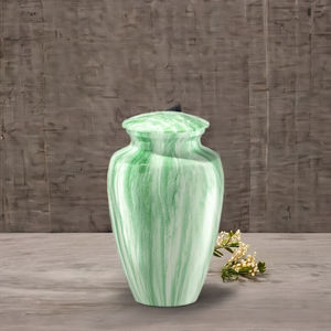 <b>Large</b> Size Decorative Funeral Cremation <b>Urns</b> & Keepsake for Adult Ashes Solid Alloy Metal Marble Finishing Wholesale Burial <b>Urns</b> - Product Image 5