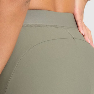 Most Popular Women <b>Slim</b> Fit Mid Waist Full Length Solid Yoga <b>Leggings</b> Breathable Quick Dry Spandex/Polyester Private Label - Product Image 4