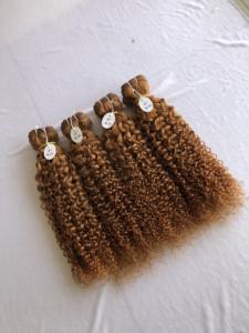 Qualité supérieure 18 ''-24'' Paquets de cheveux Remy de temple indien cambodgien en gros Extensions humaines indiennes vierges crépus bouclés - Product Image 2