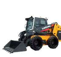 Multifunktionaler Teleskop-Mini-Diesel-Liugong 375B Kompaktlader mit Heckbagger und Greifer im Angebot