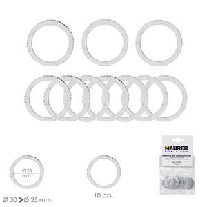 Adattatori / Riduttori per Disco da Taglio Legno da Ø30 a Ø25 mm. Confezione da 10 pezzi - Product Image 1