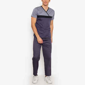 Conjuntos de uniformes médicos para hombres hechos por profesionales Trajes de uniformes de poliéster de Enfermería de hospital tejidos de tela de punto en venta - Product Image 1