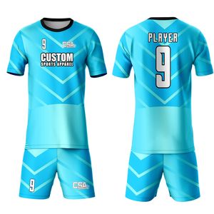 Uniforme de fútbol de tamaño personalizado con impresión por transferencia de calor de calidad superior Nuevo diseño Impresión DTF Uniforme de fútbol de tela personalizado - Product Image 1
