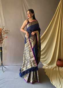 BEAU SAREES AVEC BORDURE TISSANT JACQUARD - Product Image 6