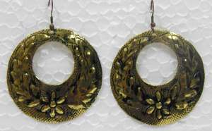 Pendientes Largos de Latón con Diseño Náutico, Bañados en Oro de 18K, Color Marrón, para Niñas - Product Image 4