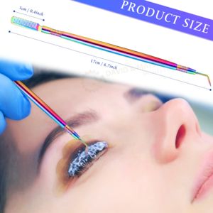 อุปกรณ์แยกขนตาสแตนเลสอุปกรณ์ยกขนตาเครื่องมือต่อขนตาปลายแหลมแบบมืออาชีพ - Product Image 2