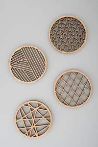 Posavasos personalizado moderno respetuoso con el medio ambiente 3,75 sublimación Hardboard Mdf Squarestone con posavasos trasero de corcho - Product Image 2