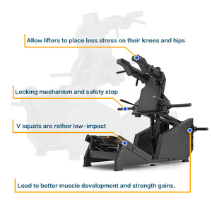 Máy hack <span class=keywords><strong>Squat</strong></span> chuyên nghiệp tốt nhất để phát triển Quad với các tính năng an toàn có thể điều chỉnh và chức năng chân - Product Image 2