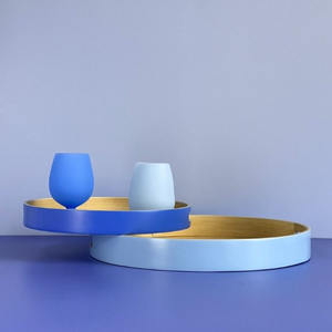 Ensemble de plateaux durables en fibre naturelle enroulée pour fête d'événement servant des plateaux solides en bambou filé pour aliments et boissons - Product Image 4