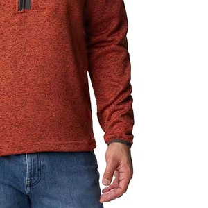 Sweatshirts à demi-fermeture éclair en coton mélangé de base pour hommes couleur unie sweatshirts à demi-fermeture éclair en coton mélangé de base pour hommes - Product Image 6