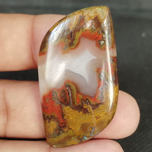 Cabujón de ágata musgo escénico de alto grado, piedra preciosa suelta Multicolor Natural para fabricación de joyas, modelo UDGEMS 321, tamaños mixtos 5-8mm - Product Image 1