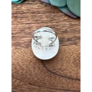 Reda Galvan <b>Moon</b> Stone & Sterling Silver <b>Ring</b> Size 7 Bezel Setting Inlay Technology - Product Image 5
