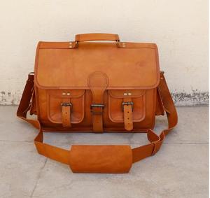 Maletín para portátil de viaje de fin de semana de cuero genuino grande Unisex moda Vintage personalizado - Product Image 1