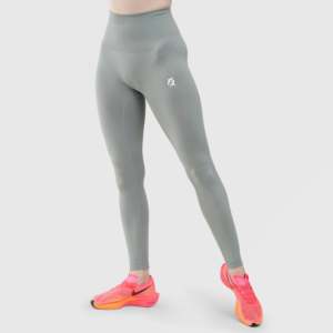 Leggings chauds sans couture Stride, compression, effet push-up, thermiques, en spandex tricoté, gris, pantalon de yoga, design à motifs, décontracté - Product Image 1
