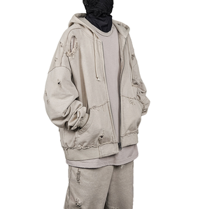 Ensembles de survêtements d'hiver à capuche pour hommes avec broderie 3D, tissu respirant à séchage rapide, coupe régulière, faible MOQ - Product Image 3