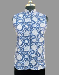 Manteau réversible fait main style bohème en coton matelassé, imprimé floral vintage, coupe unisexe, coupe-vent - Product Image 2