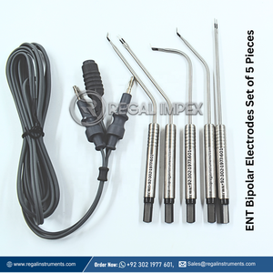 Ensemble complet d'électrodes bipolaires ORL de 5 pièces avec câble et personnalisation - Product Image 4