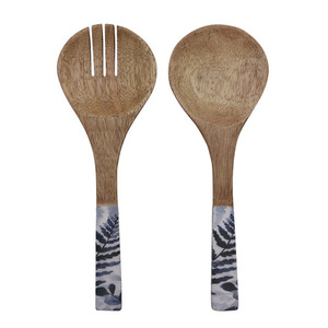 ที่มีสีสันจับเรซินที่ให้บริการช้อนไม้ที่มีคุณภาพสูงเรซิ่นและไม้อุปกรณ์ครัว2021เสิร์ฟช้อนชุด - Product Image 2