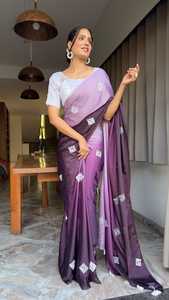 Sari traditionnel pour femme en faux georgette brodé, longue robe indienne en mousseline, designs modernes, directement de la source, haute couture - Product Image 2