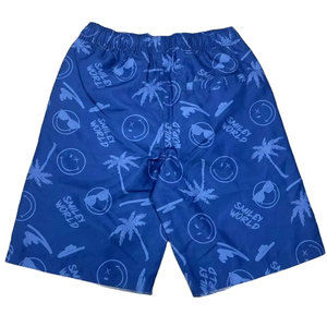 กางเกงขาสั้นเดินชายหาดของผู้ชายเอวกลางแบบลำลองสีฮิตขายดีออนไลน์ผ้าแคนวาสย้อมสีล้วนระบายอากาศได้ดี - Product Image 1