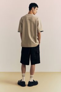 100% haute qualité coton matériel à la mode élégant noir couleur Cargo Shorts pour hommes personnalisé respirant séchage rapide Cargo court - Product Image 6