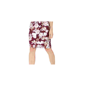 Abito da donna in rete traforata con balze, colore vino, taglia XS Petite, scollo senza spalline, lavorazione all'uncinetto, lunghezza maxi, per il giorno - Product Image 3