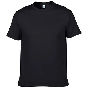 Camiseta lisa de alta calidad para hombre, Camiseta de algodón, camisetas negras con cuello redondo, logotipo de impresión personalizado, camisetas deportivas Unisex para gimnasio para hombre - Product Image 1