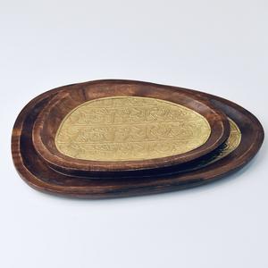 Bandeja para servir postres de Chocolate de Metal de madera de estilo árabe, cuenco 100% seguro para alimentos, nuevo diseño para Ramadán Diwali, precio al por mayor - Product Image 6