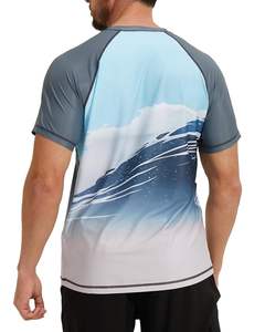 Material de carcasa sostenible a prueba de viento poliéster media manga ropa de playa camisa hombres 180 Gsm Materia 100% algodón poliéster microfibra - Product Image 4