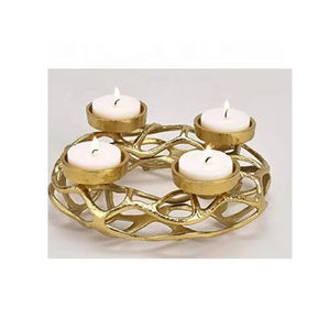 New Arrival Candle Holder 4 <b>Branches</b> Hotel Decorative Living Room Decoration Candle Stand Luxuries Design Gold Color - Product Image 1