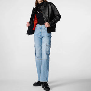 Vestes élégantes en cuir pour femmes à la mode Manteaux en cuir véritable de haute qualité pour dames Vêtements d'extérieur décontractés d'hiver - Product Image 5