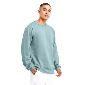 Sudadera de gran tamaño de moda moderna para hombre de algodón 100%, Sudadera con capucha transpirable suave de Color liso con letras bordadas personalizadas - Product Image 3