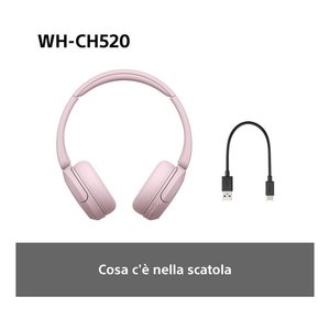 Audífonos Supraaurales y Circumaurales Sony WHCH520P CE7 0952311 Rosados con Bluetooth y Micrófono - Product Image 6