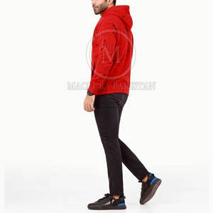 Pull à capuche élégant pour hommes avec doublure en polaire chaude Sweat à capuche léger et décontracté en coton mélangé pour hommes Idéal pour toutes les saisons - Product Image 6