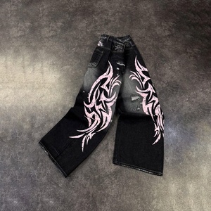 Nuevos Jeans de Mezclilla Super Holgados con Parches Bordados Desgastados Vintage Personalizados para Hombre 2026 - Product Image 1