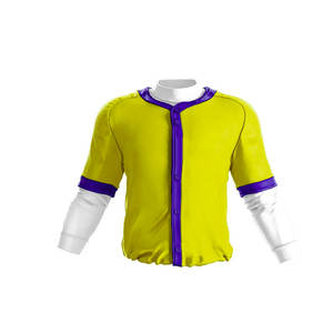 Ropa de béisbol de corte y costura de primera calidad con inserciones de panel y tuberías, uniforme de béisbol de equipo profesional Unisex de poliéster transpirable fuerte - Product Image 4