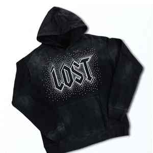 Sudadera con Cristales de Imitación Personalizada, Sudadera de Forro Polar Cálida y Elegante para Invierno, Ropa Urbana Atrevida, Brillante y Moderna - Product Image 1