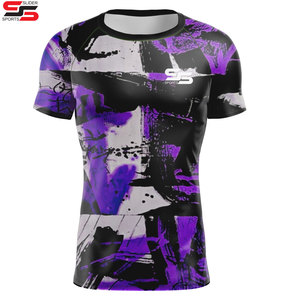 2025/26 Full Sublimation Style Short Sleeve Men's Rash Guard Own Your Own Custom Design Made in Pakistan - Product Image 4