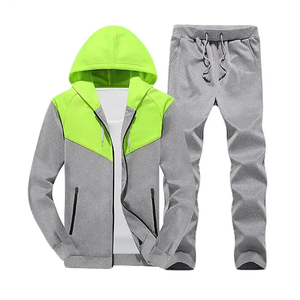 Survêtement personnalisé de qualité supérieure vêtements pour hommes maillot de couleur gris bleu personnalisé avec pantalon gris survêtement pour hommes - Product Image 2