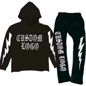 2025 <b>New</b> Design Top Custom High Quality Puff Printing Tracksuit 100% Cotton Custom Logo Sportswear Men - Product Image 3