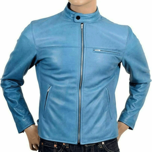 Nueva chaqueta de moto de cuero genuino rojo de carreras de pista con chaqueta de moto de cuero de pista protegida CE blindada para hombres - Product Image 3