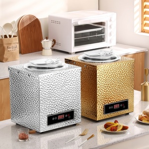 หม้อต้มซุปไฟฟ้าสำหรับโรงแรม ลายค้อน สแตนเลส หม้ออุ่นโจ๊ก ซุป กาต้มน้ำ ควบคุมอุณหภูมิ <span class=keywords><strong>บุฟเฟ่ต์</strong></span> 8 ลิตร - Product Image 1