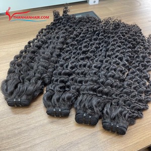 Offre Spéciale 100% Extensions de cheveux vietnamiens crus Kinky Curly Couleur naturelle Double Drawn Hair Bundle Prêt à expédier - Product Image 2